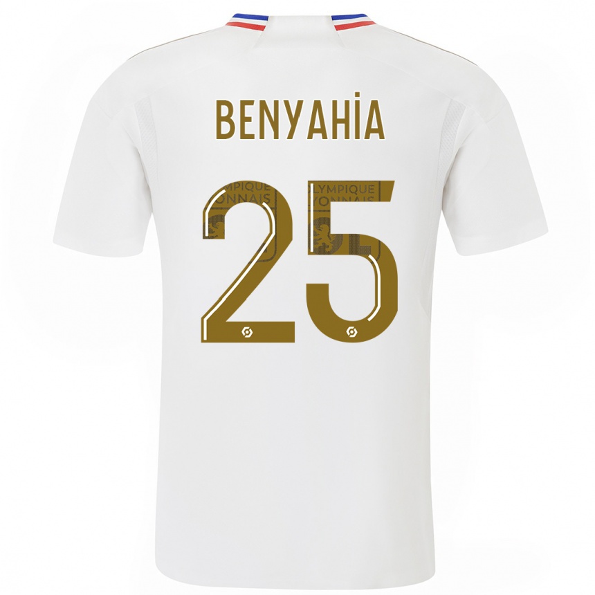 Kids  Ines Benyahia #25 White Home Jersey 2023/24 T-Shirt