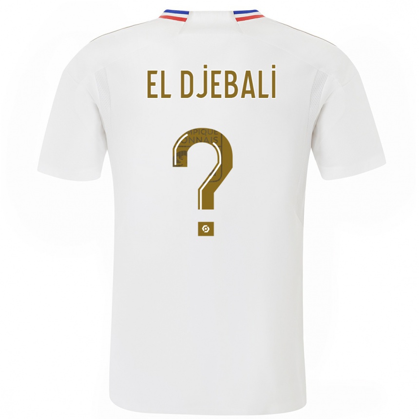 Kids  Rayan El Djebali #0 White Home Jersey 2023/24 T-Shirt