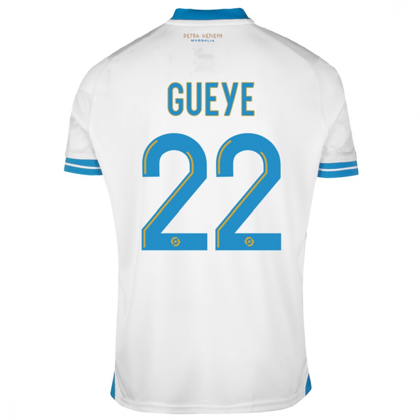 Kids  Pape Gueye #22 White Home Jersey 2023/24 T-Shirt