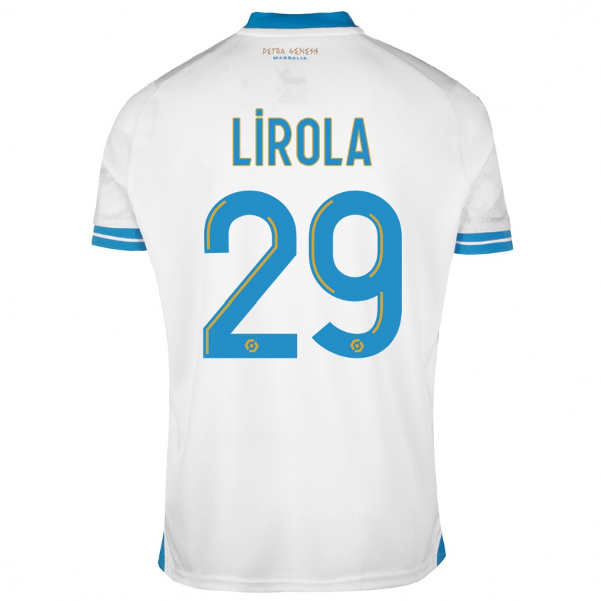 Kids  Pol Lirola #29 White Home Jersey 2023/24 T-Shirt