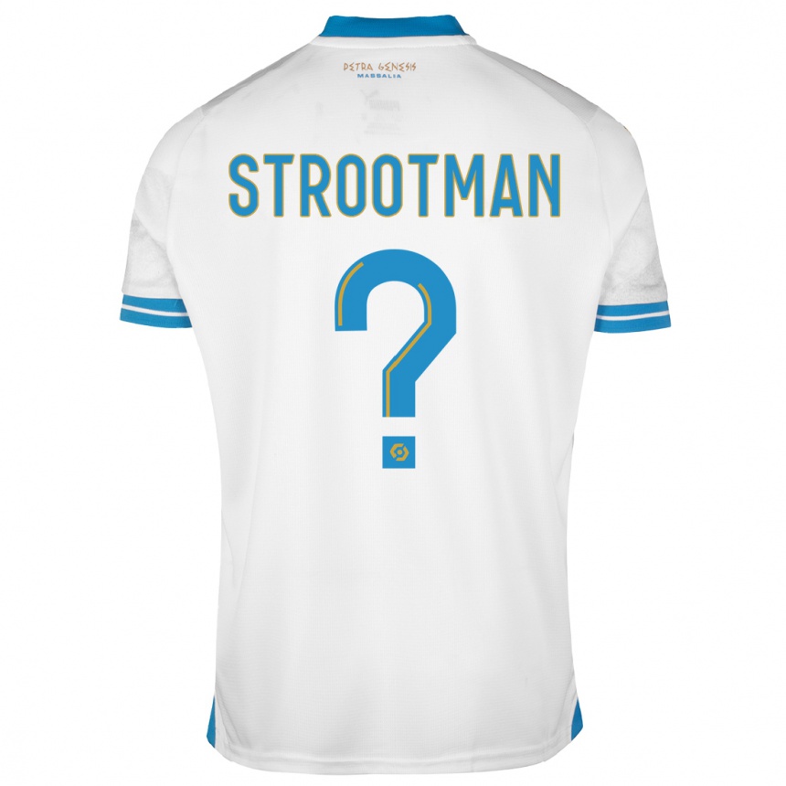 Kids  Kevin Strootman #0 White Home Jersey 2023/24 T-Shirt