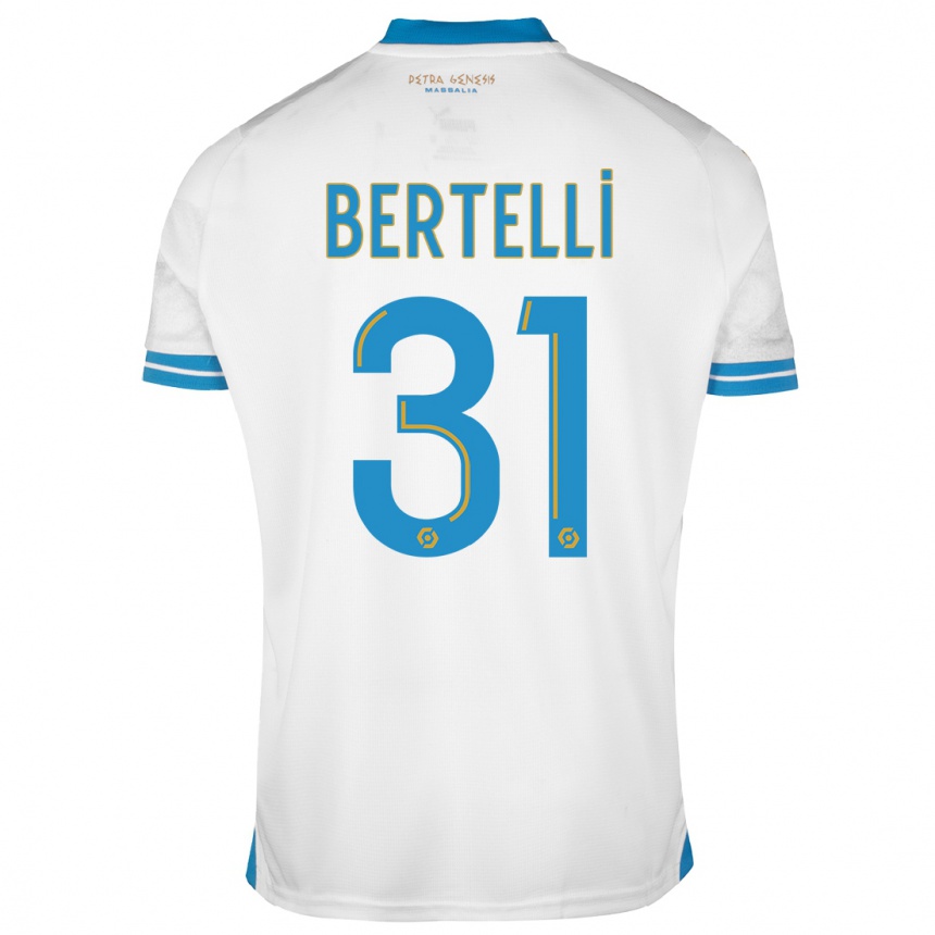 Kids  Ugo Bertelli #31 White Home Jersey 2023/24 T-Shirt