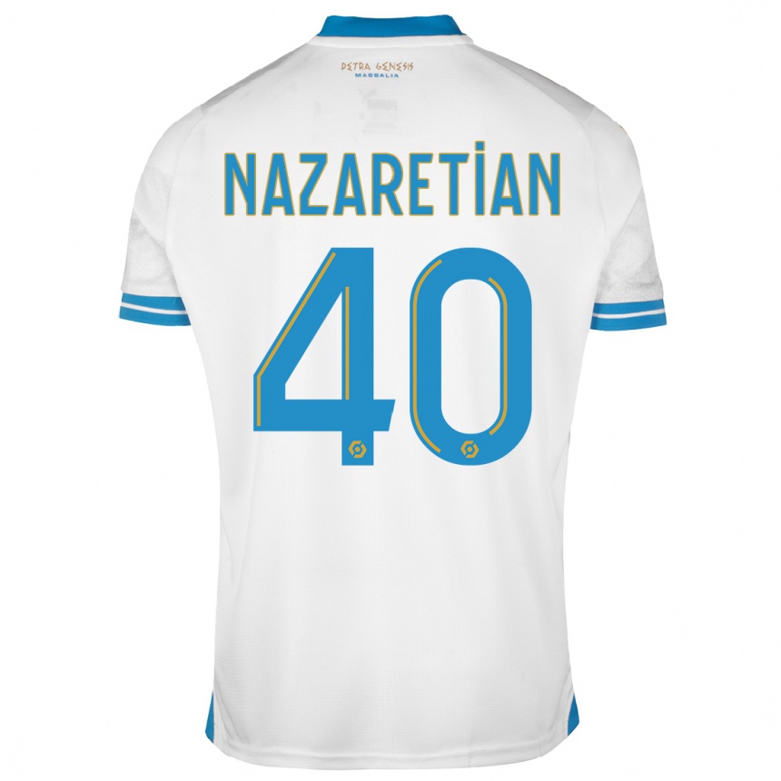 Kids  Manuel Nazaretian #40 White Home Jersey 2023/24 T-Shirt