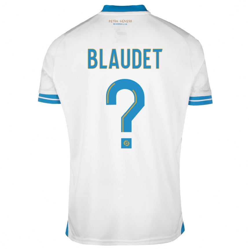 Kids  David Blaudet #0 White Home Jersey 2023/24 T-Shirt