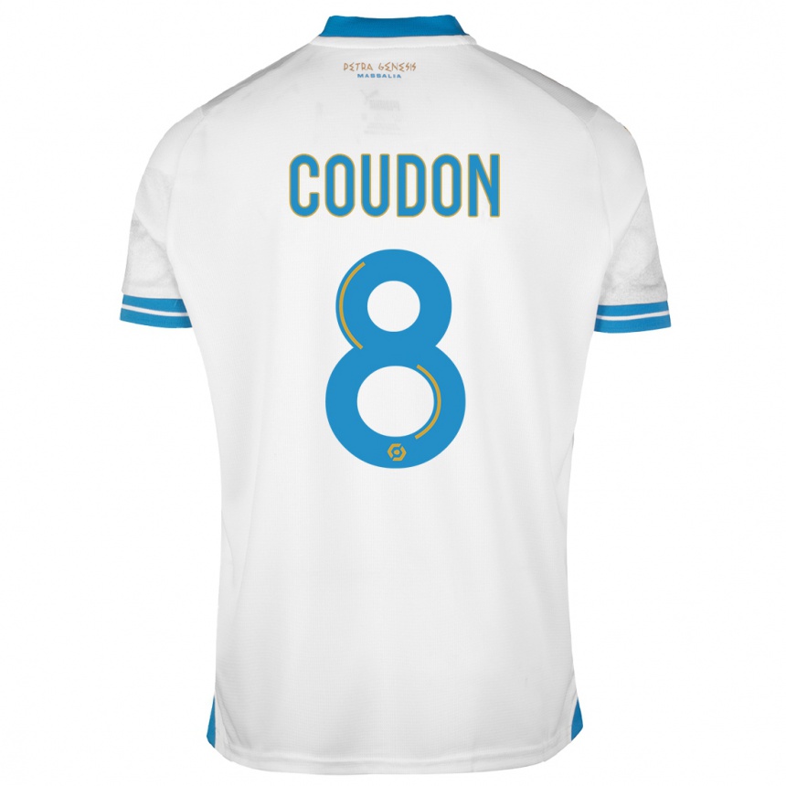 Kids  Marine Coudon #8 White Home Jersey 2023/24 T-Shirt