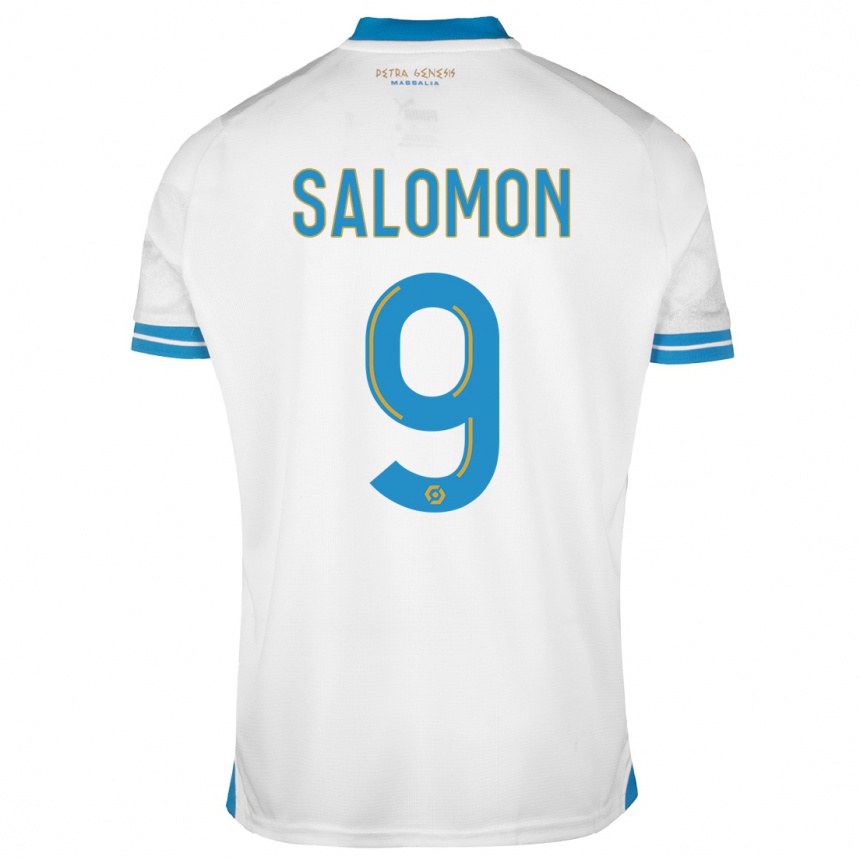 Kids  Maeva Salomon #9 White Home Jersey 2023/24 T-Shirt