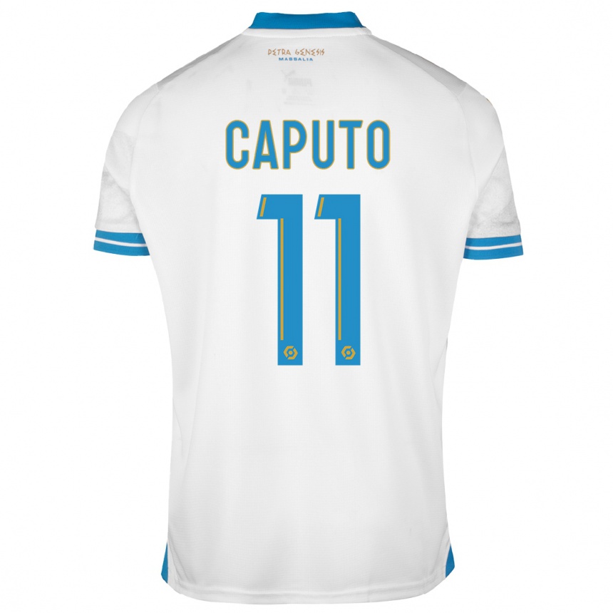 Kids  Cindy Caputo #11 White Home Jersey 2023/24 T-Shirt