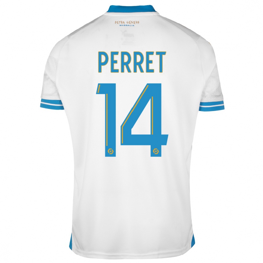 Kids  Jenny Perret #14 White Home Jersey 2023/24 T-Shirt