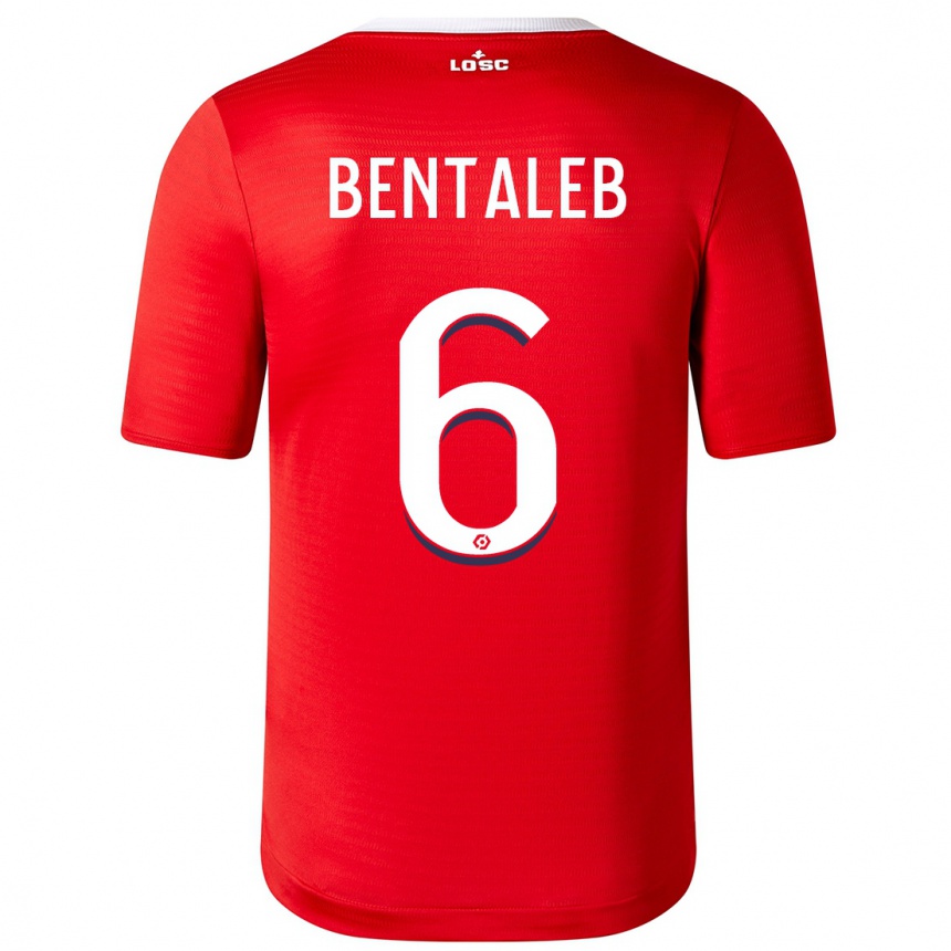 Kids Football Nabil Bentaleb #6 Red Home Jersey 2023/24 T-Shirt