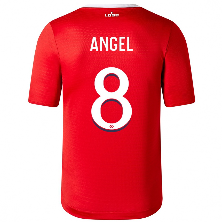 Kids Football Angel Gomes #8 Red Home Jersey 2023/24 T-Shirt