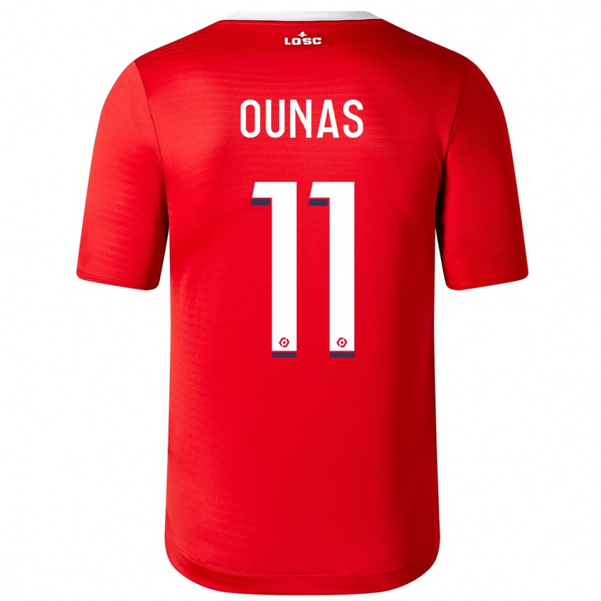 Kids Football Adam Ounas #11 Red Home Jersey 2023/24 T-Shirt