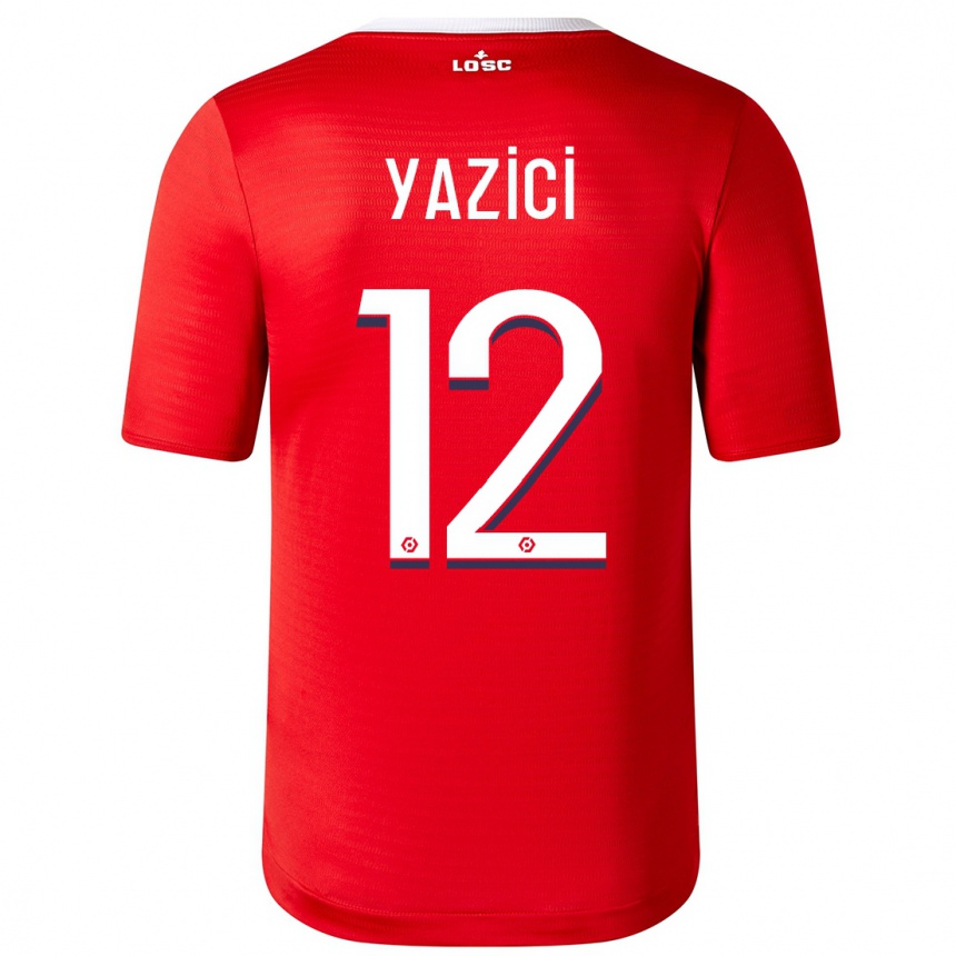 Kids Football Yusuf Yazici #12 Red Home Jersey 2023/24 T-Shirt