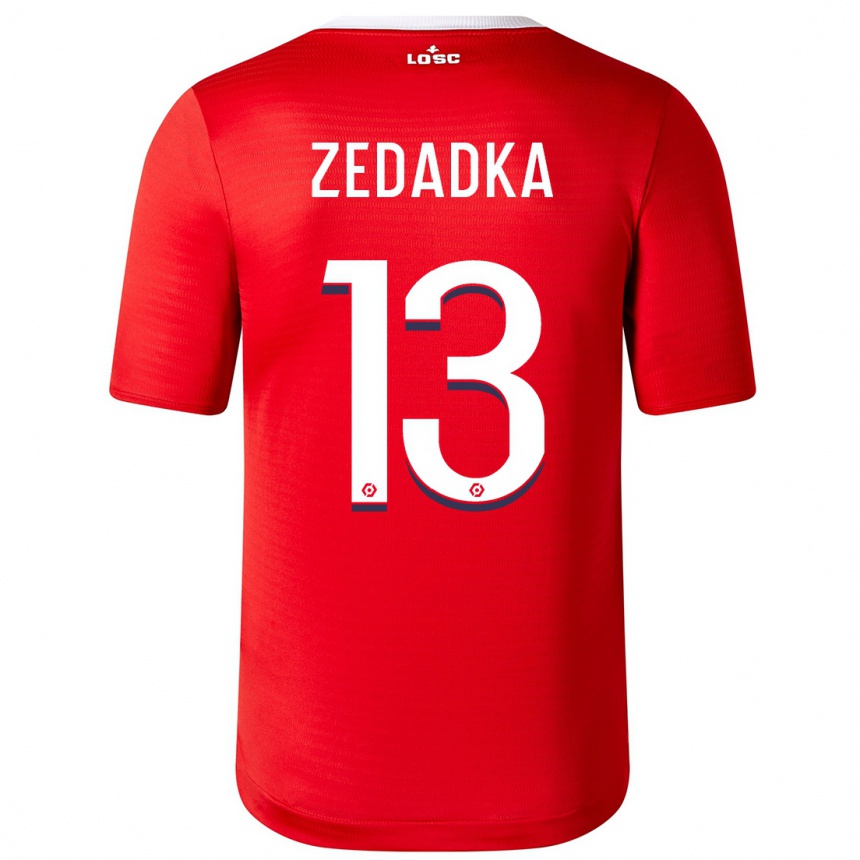 Kids Football Akim Zedadka #13 Red Home Jersey 2023/24 T-Shirt