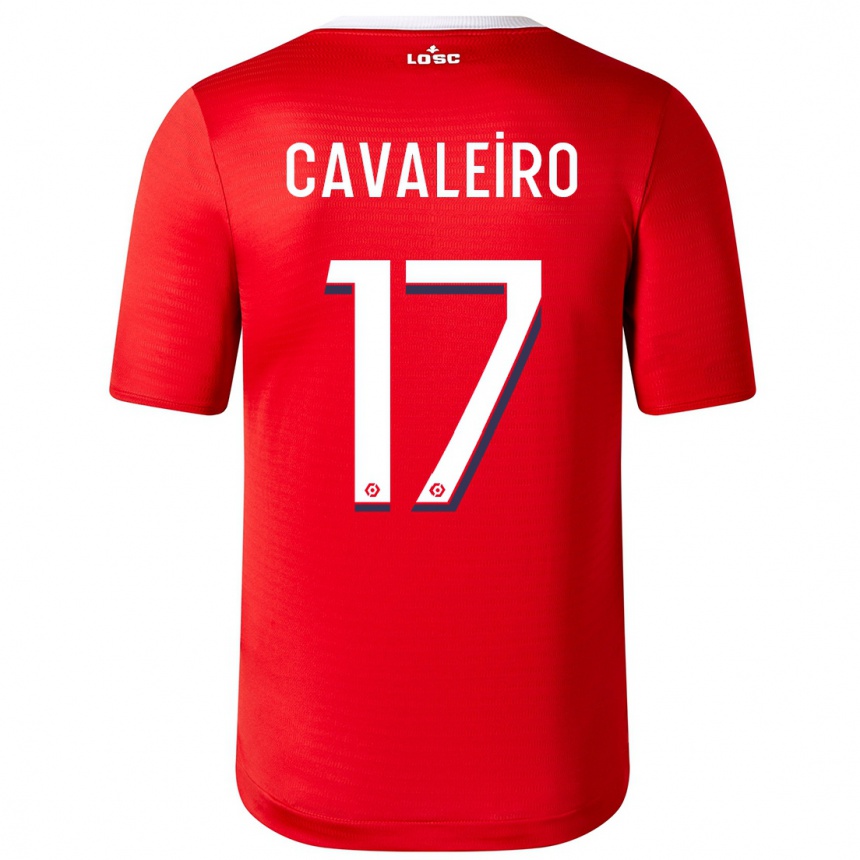 Kids Football Ivan Cavaleiro #17 Red Home Jersey 2023/24 T-Shirt