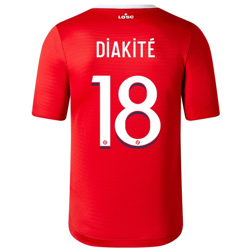 Kids Football Bafodé Diakité #18 Red Home Jersey 2023/24 T-Shirt