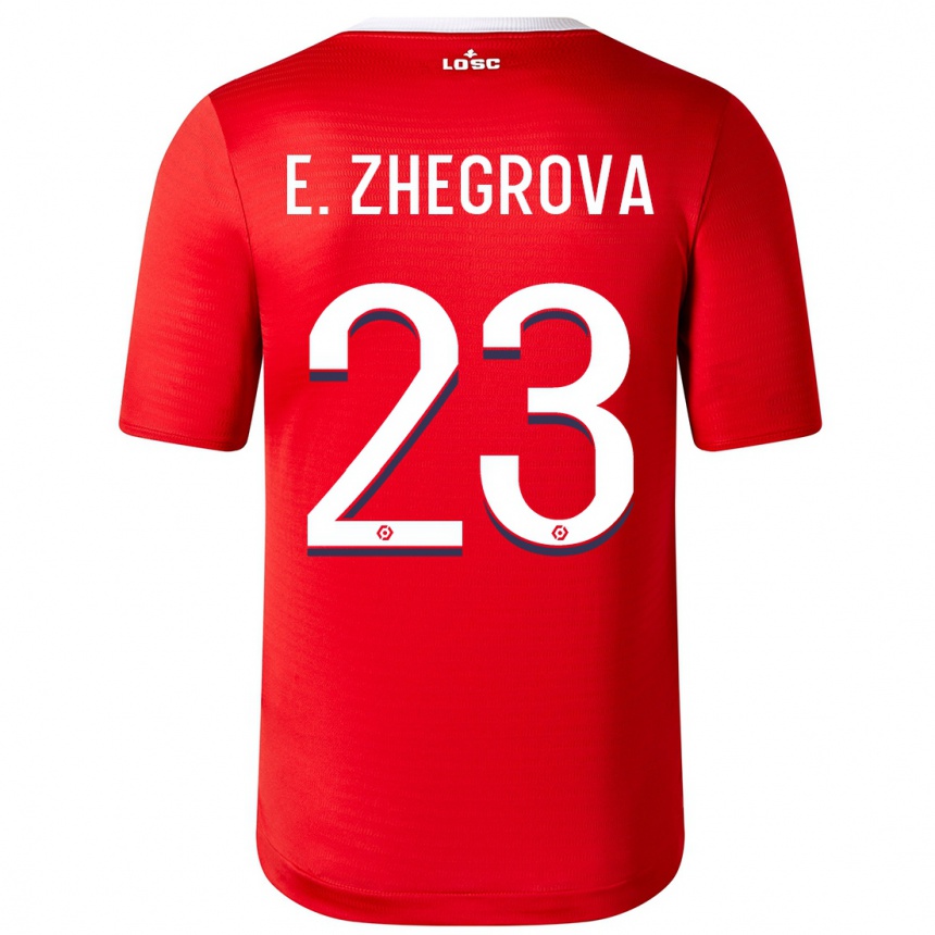 Kids Football Edon Zhegrova #23 Red Home Jersey 2023/24 T-Shirt