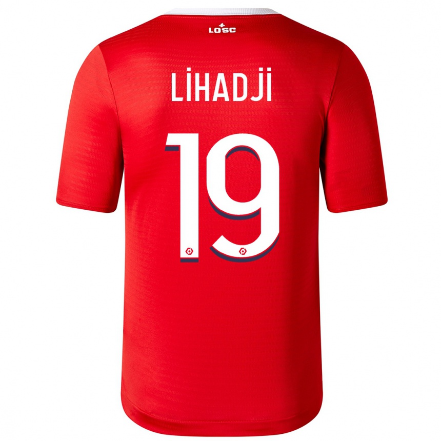 Kids Football Isaac Lihadji #19 Red Home Jersey 2023/24 T-Shirt