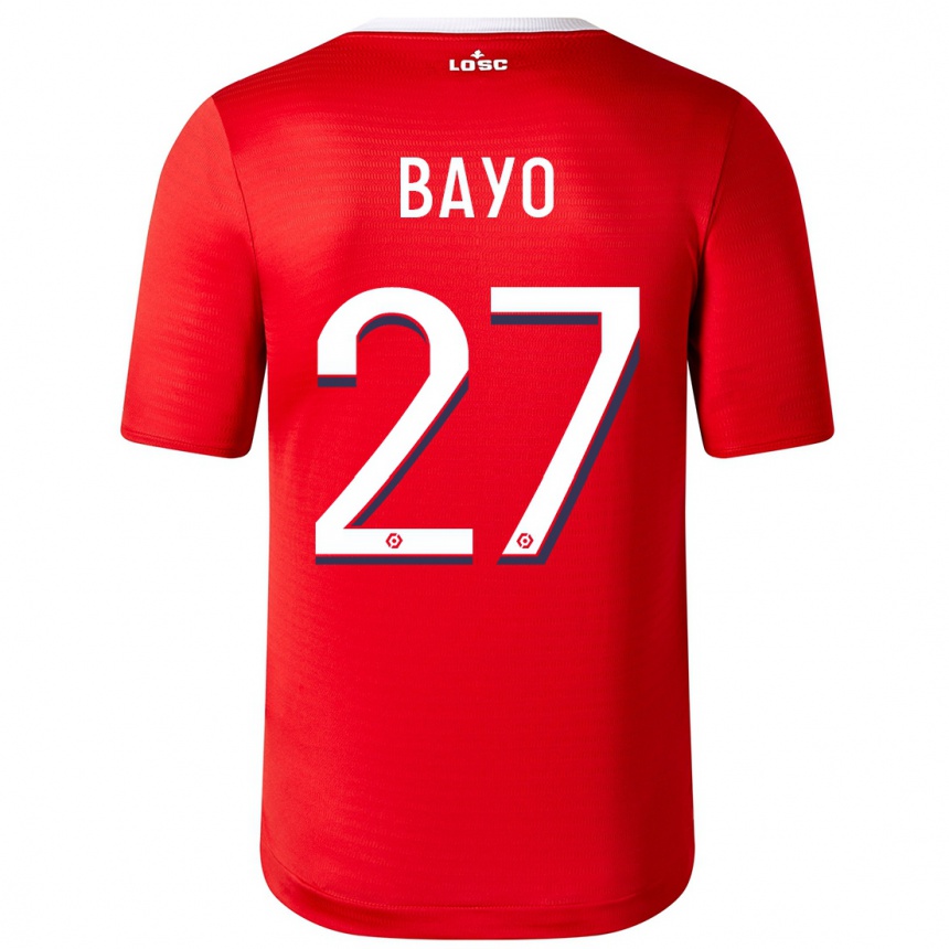 Kids Football Mohamed Bayo #27 Red Home Jersey 2023/24 T-Shirt