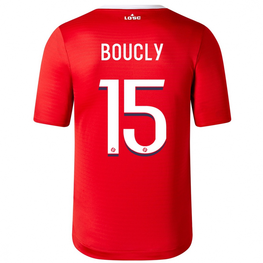 Kids Football Maite Boucly #15 Red Home Jersey 2023/24 T-Shirt