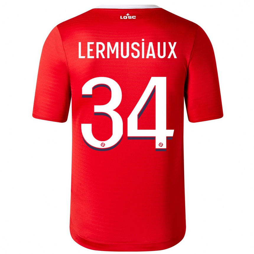 Kids Football Chrystal Lermusiaux #34 Red Home Jersey 2023/24 T-Shirt