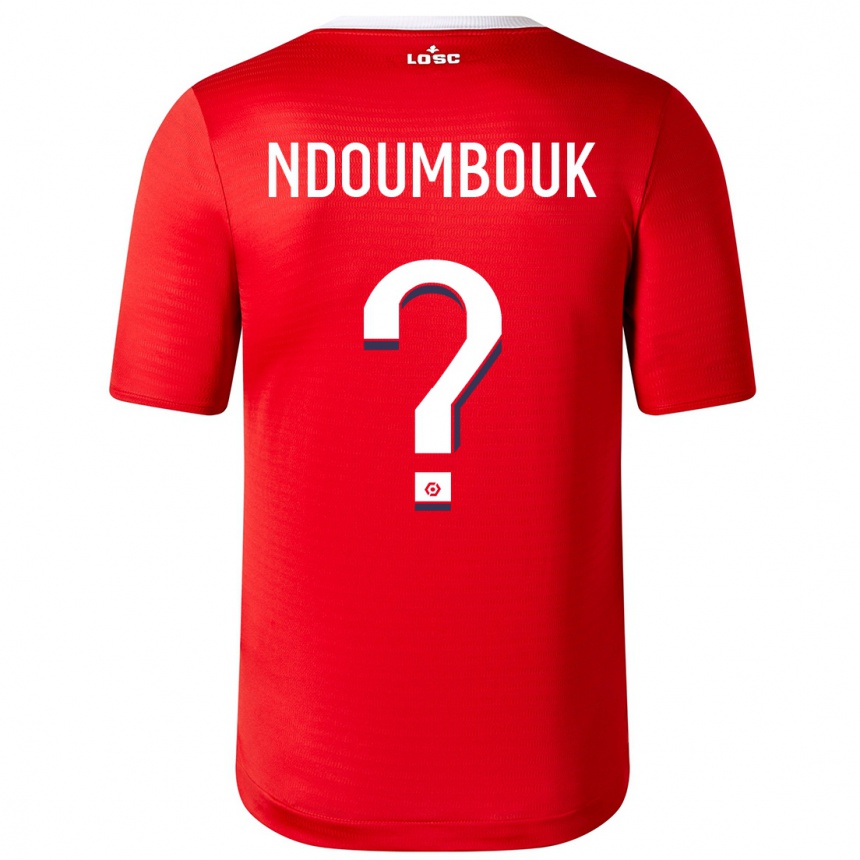 Kids Football Marlyse Ngo Ndoumbouk #0 Red Home Jersey 2023/24 T-Shirt