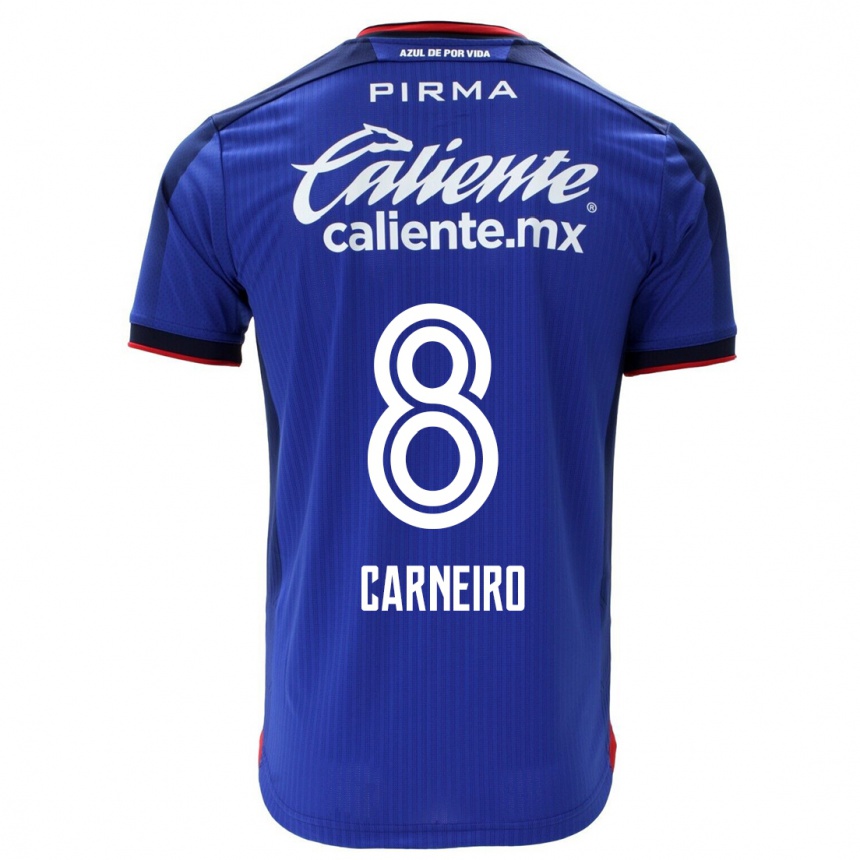 Kids Football Gonzalo Carneiro #8 Blue Home Jersey 2023/24 T-Shirt