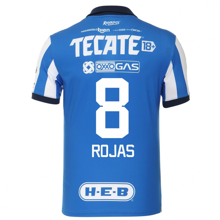 Kids Football Joao Rojas #8 Blue White Home Jersey 2023/24 T-Shirt