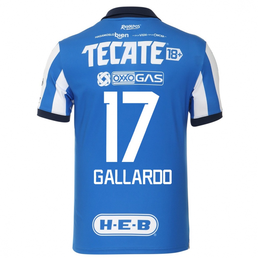 Kids Football Jesús Gallardo #17 Blue White Home Jersey 2023/24 T-Shirt