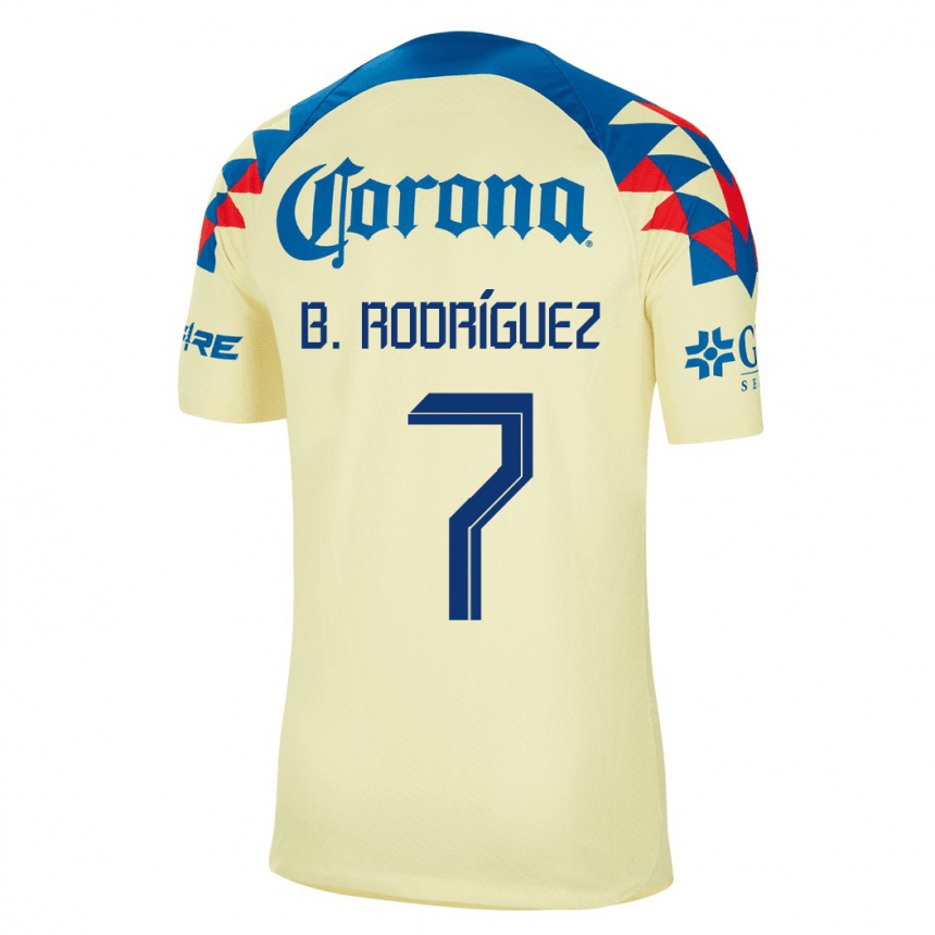 Kids Football Brian Rodríguez #7 Yellow Home Jersey 2023/24 T-Shirt