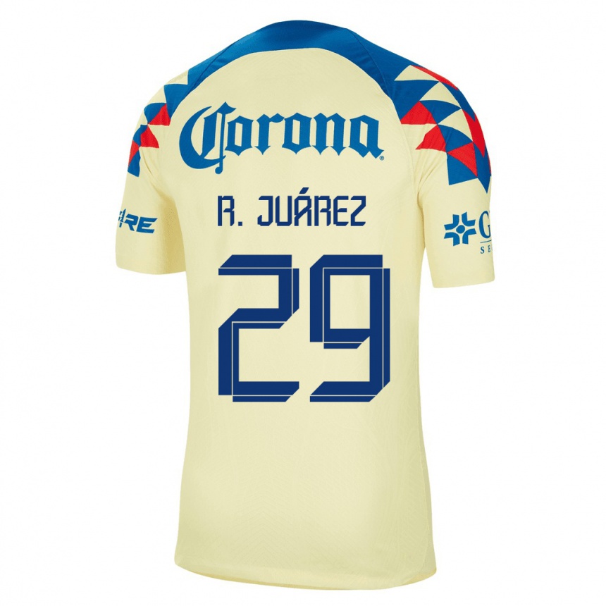 Kids Football Ramón Juárez #29 Yellow Home Jersey 2023/24 T-Shirt