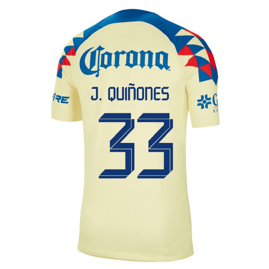 Kids Football Julián Quiñones #33 Yellow Home Jersey 2023/24 T-Shirt