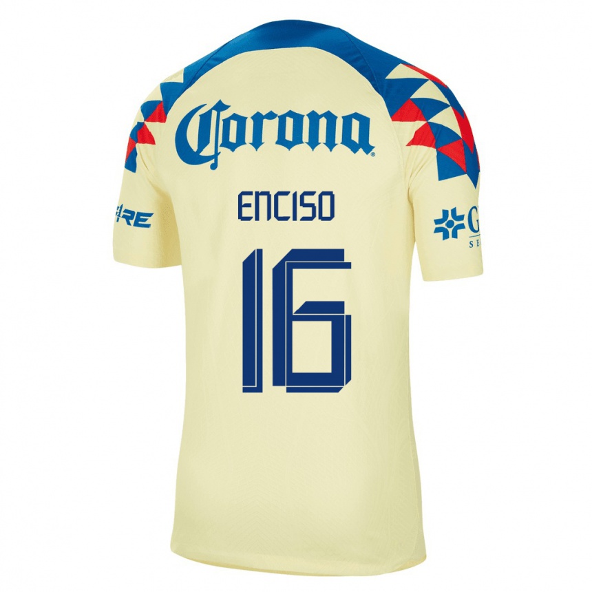 Kids Football Sabrina Enciso #16 Yellow Home Jersey 2023/24 T-Shirt