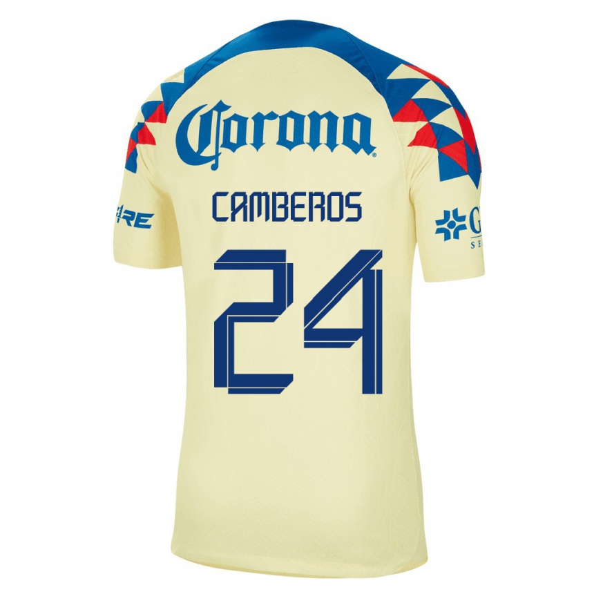 Kids Football Scarlett Camberos #24 Yellow Home Jersey 2023/24 T-Shirt