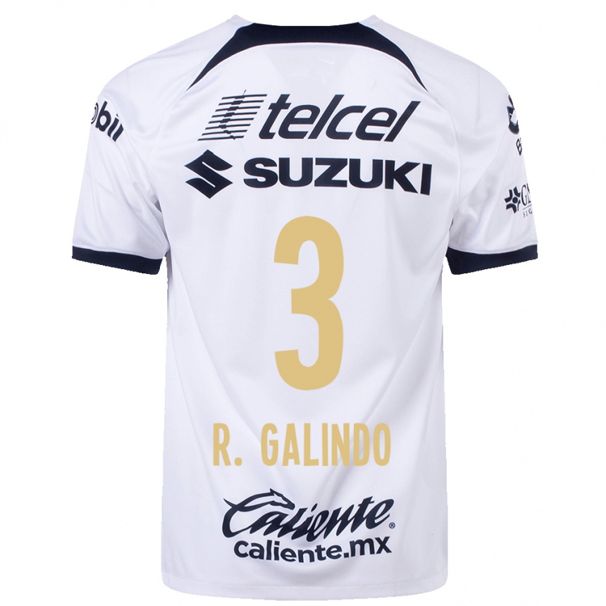 Kids Football José Galindo #3 White Home Jersey 2023/24 T-Shirt