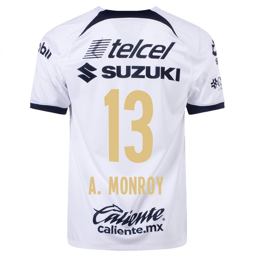 Kids Football Pablo Monroy #13 White Home Jersey 2023/24 T-Shirt