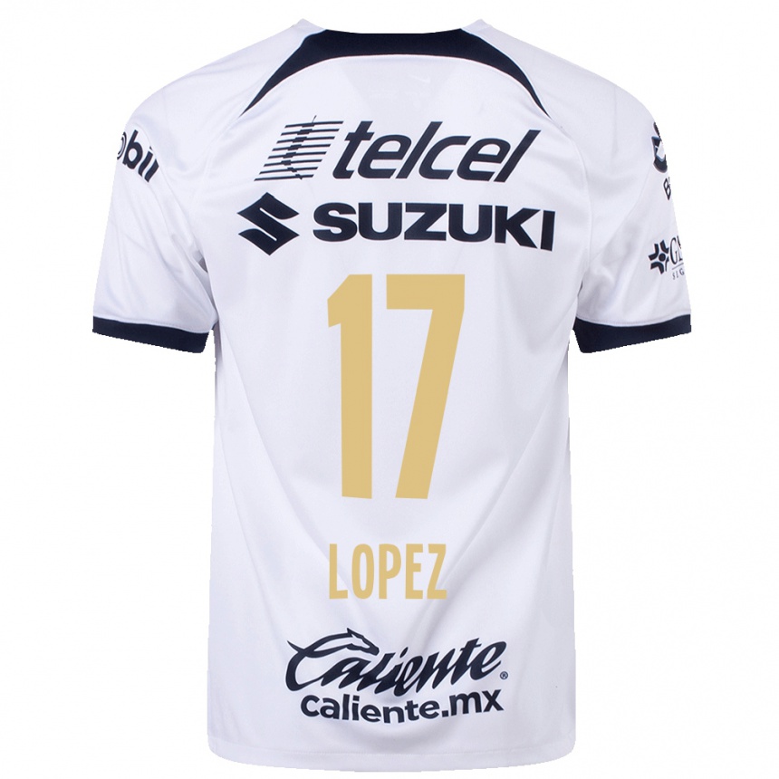 Kids Football Leonel Lopez #17 White Home Jersey 2023/24 T-Shirt