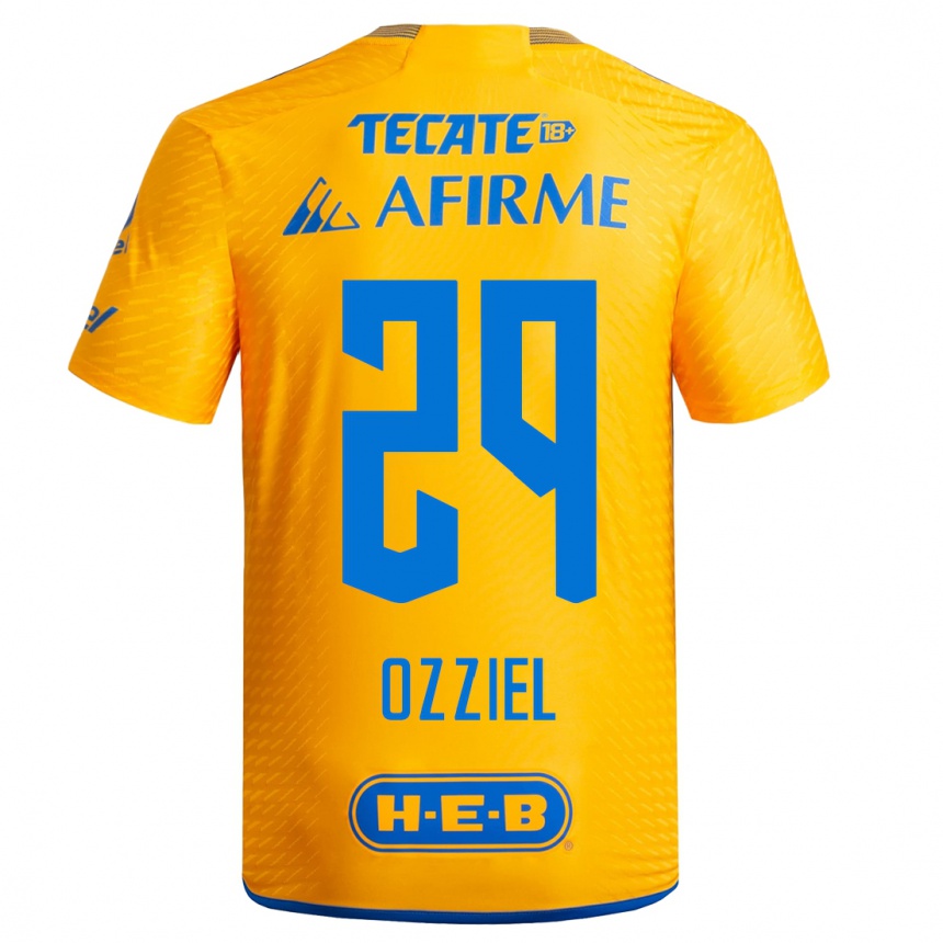 Kids Football Ozziel Herrera #29 Yellow Home Jersey 2023/24 T-Shirt