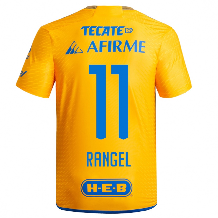 Kids Football Nayeli Rangel #11 Yellow Home Jersey 2023/24 T-Shirt