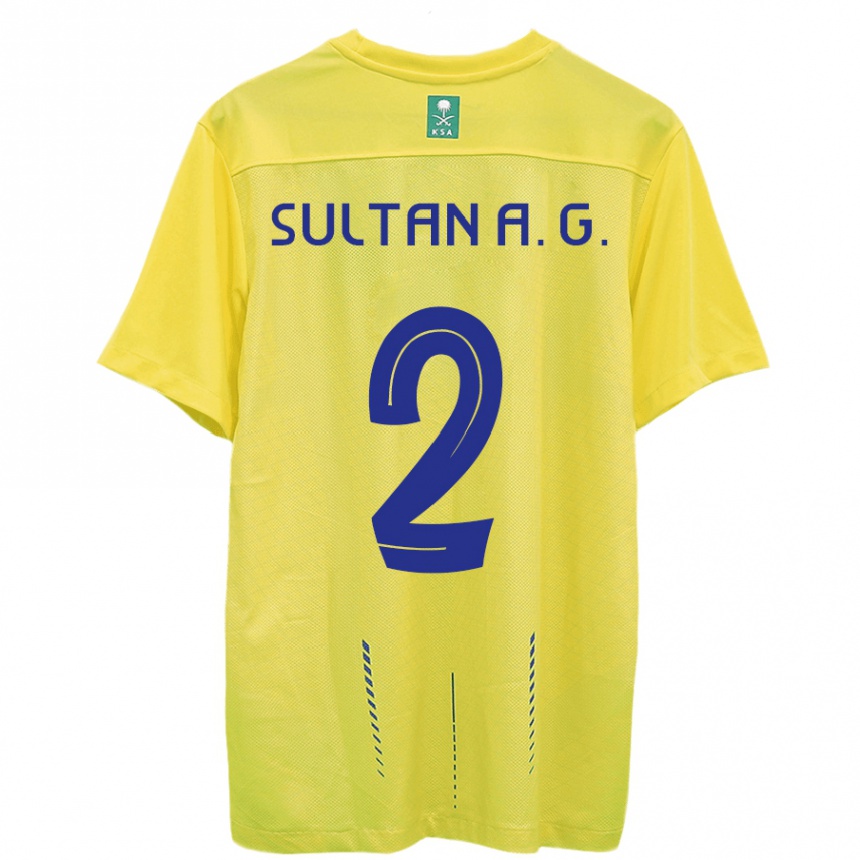 Kids  Sultan Al-Ghannam #2 Yellow Home Jersey 2023/24 T-Shirt