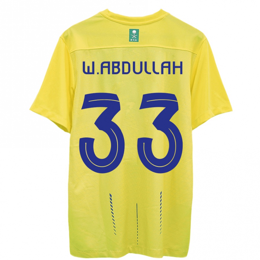 Kids  Waleed Abdullah #33 Yellow Home Jersey 2023/24 T-Shirt