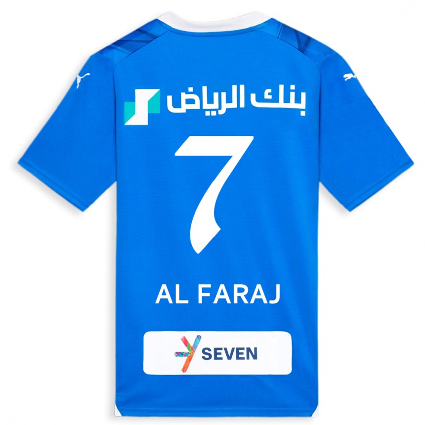 Kids  Salman Al-Faraj #7 Blue Home Jersey 2023/24 T-Shirt
