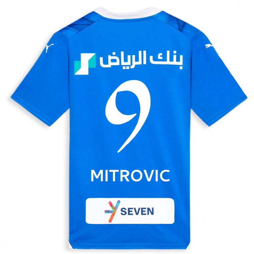 Kids  Aleksandar Mitrovic #9 Blue Home Jersey 2023/24 T-Shirt