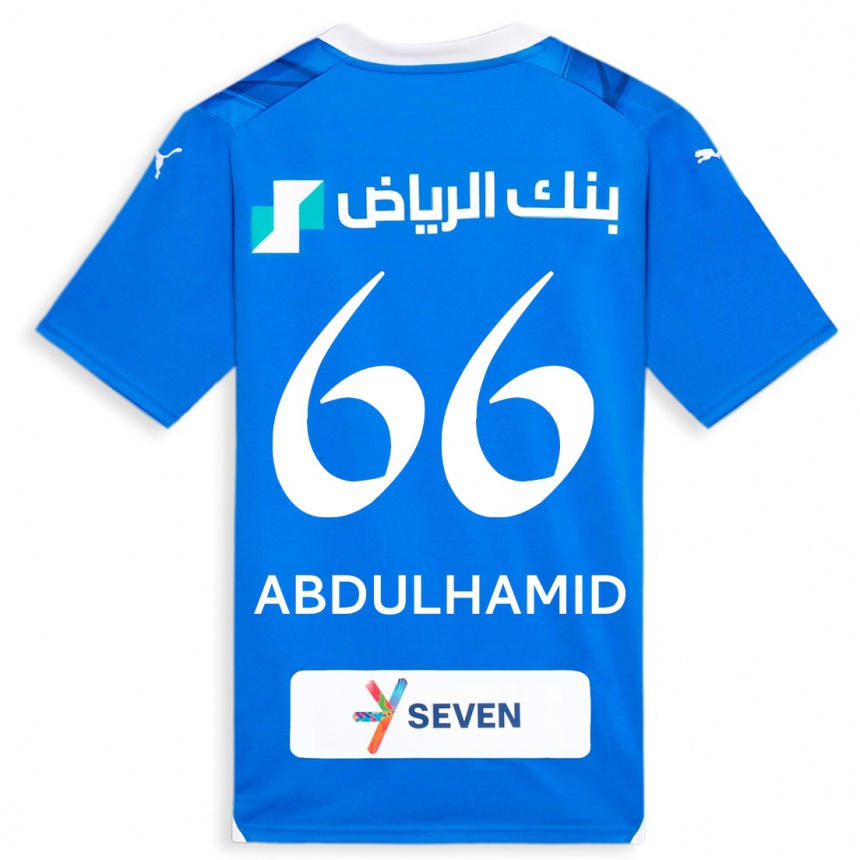 Kids  Saud Abdulhamid #66 Blue Home Jersey 2023/24 T-Shirt