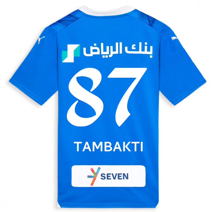 Kids  Hassan Tambakti #87 Blue Home Jersey 2023/24 T-Shirt