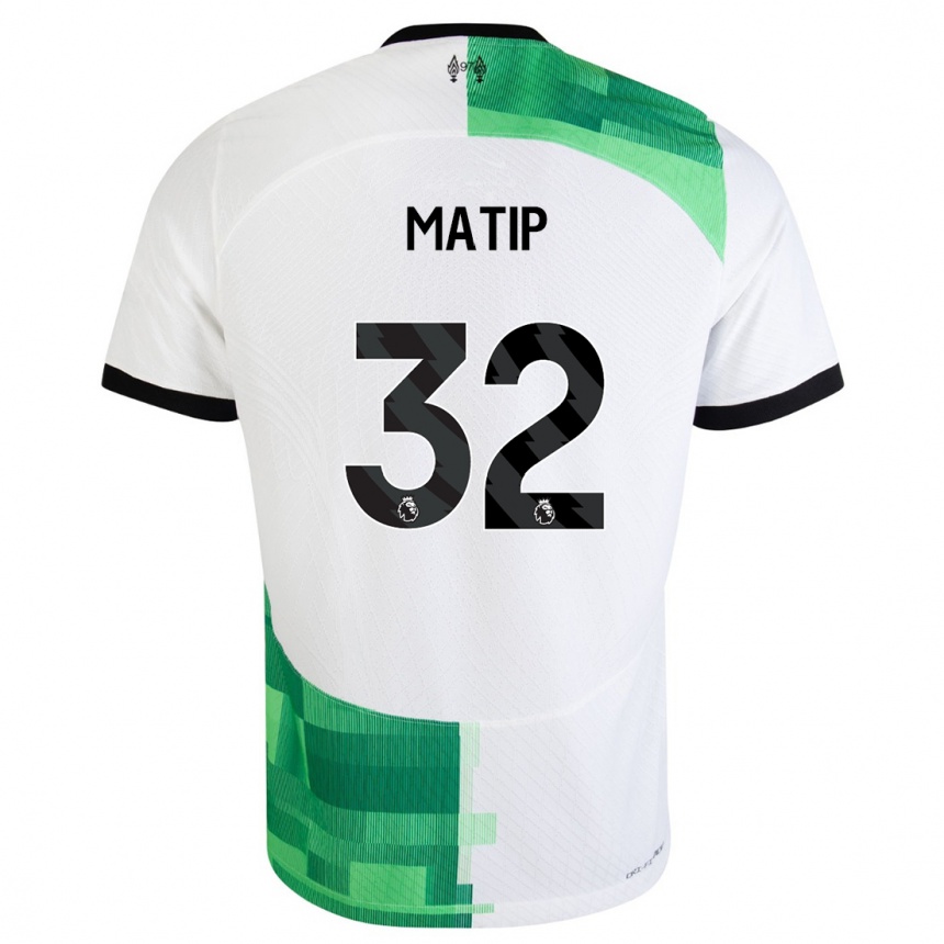 Kids  Joel Matip #32 White Green Away Jersey 2023/24 T-Shirt