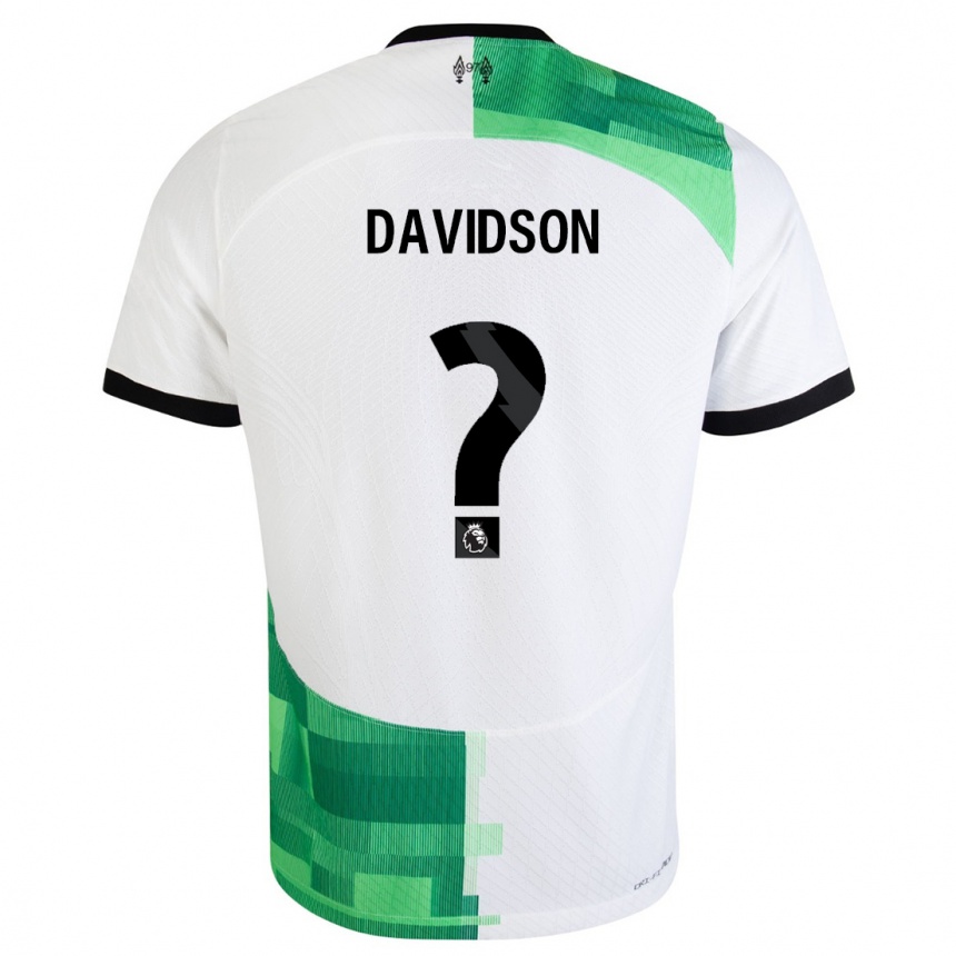 Kids  Josh Davidson #0 White Green Away Jersey 2023/24 T-Shirt