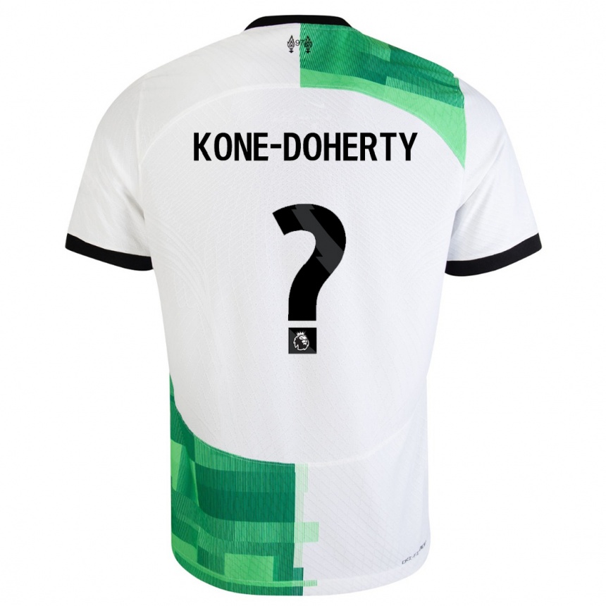 Kids  Trent Kone-Doherty #0 White Green Away Jersey 2023/24 T-Shirt