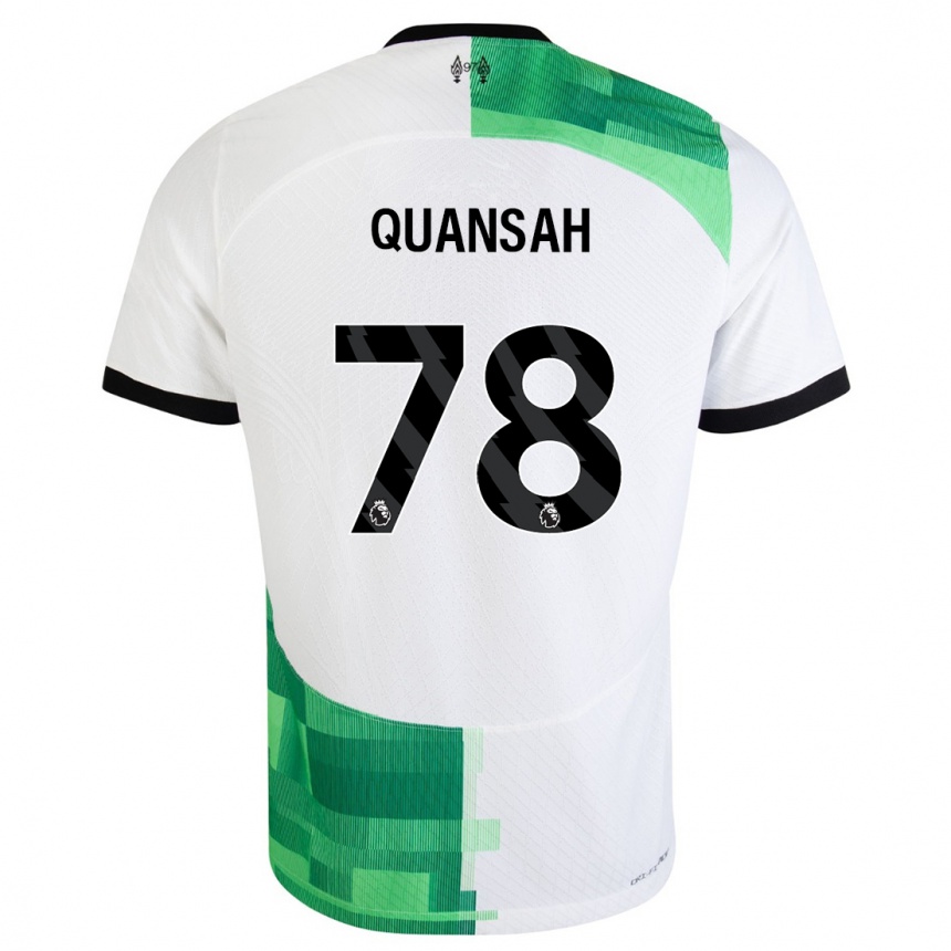 Kids  Jarell Quansah #78 White Green Away Jersey 2023/24 T-Shirt