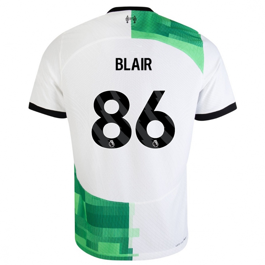 Kids  Harvey Blair #86 White Green Away Jersey 2023/24 T-Shirt