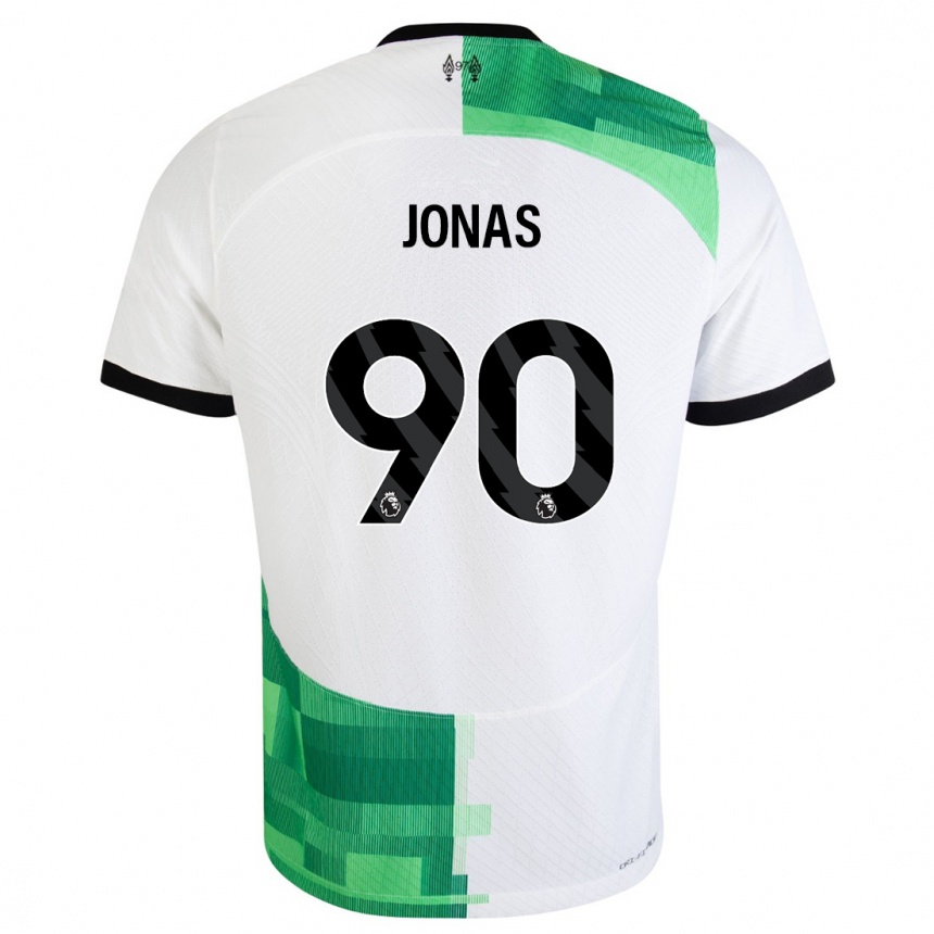 Kids  Lee Jonas #90 White Green Away Jersey 2023/24 T-Shirt